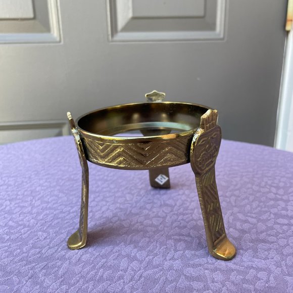 Vintage Brass Small Vase Holder - Picture 7 of 8